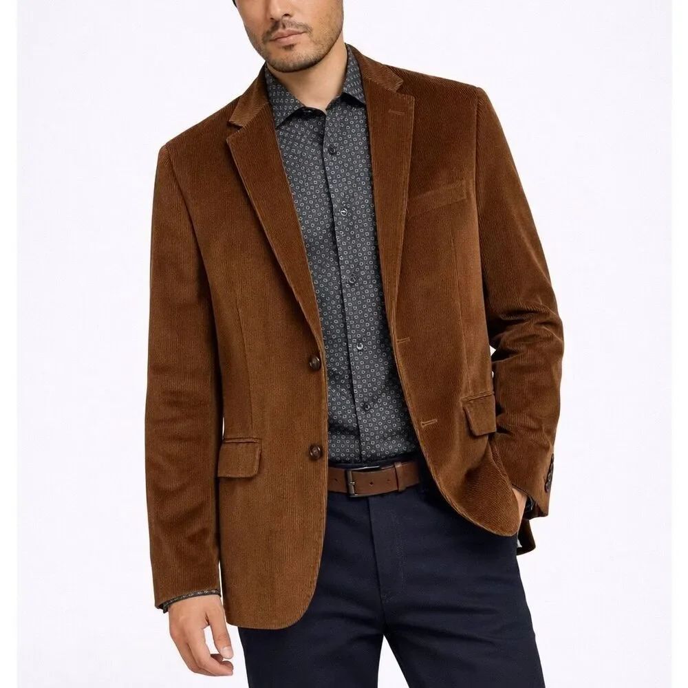 Tallia brown corduroy cotton blazer size 36 short